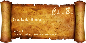 Csutak Bodor névjegykártya